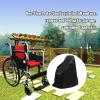Waterproof Wheelchair Cover, 210D Oxford Fabric, Foldable UV and Dust Protection, Black-1 view 2