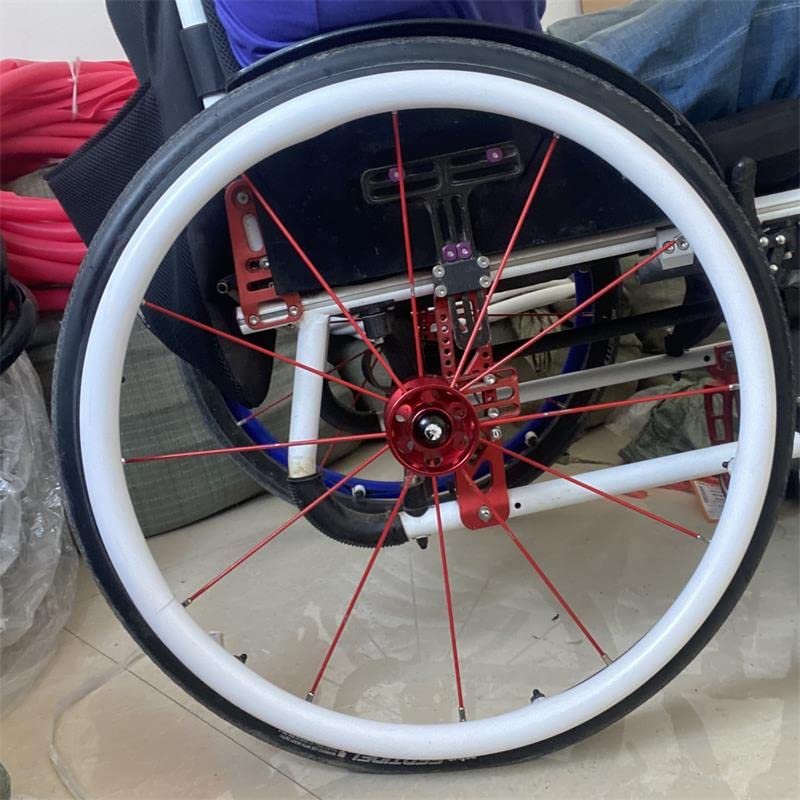 KhUKhu 24-Inch Silicone Wheelchair Push Rim Covers, Non-Slip and Wear-Resistant
