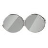 Tiuimk Small Round Metal Makeup Mirror, Korean Style, 70 x 7 mm, Silver view 2