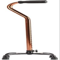 Walking Cane for Older Men, Quad Cane, Non-Slip Aluminum Alloy Mobility Aid, Telescoping Four-Point Cane
