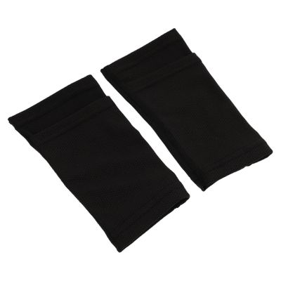 Warmhm Black Breathable Soccer Shin Guard Sleeves for Running and Training