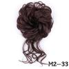 Messy Bun Hairpiece, Synthetic Wavy Curly Updo with Elastic Band and Loose Strands, Hair Extension for Women view 2