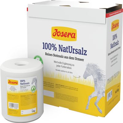 JOSERA 100% Natural Salt (1 x 5 kg) | Pure Rock Salt from an Ancient Sea | Valuable Addition to Any Feed Ration | Single Feed for Horses | 1-Pack