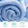 Chickwin 6-Layer Cotton Muslin Baby Blanket, Jacquard, Soft and Cozy, Blue Fish, 110 x 110 cm view 3