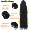 Faux Loc Crochet Hair, Synthetic Goddess Dreadlock Extensions, 24 in, 4-Pack, Color 613 view 4