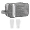 Jaeskeclip Men's Toiletry Bag with 2 Travel Bottles, Large Capacity, 3 Compartments, Lightweight and Portable, Gray, One Size view 1