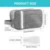 Jaeskeclip Men's Toiletry Bag with 2 Travel Bottles, Large Capacity, 3 Compartments, Lightweight and Portable, Gray, One Size view 2