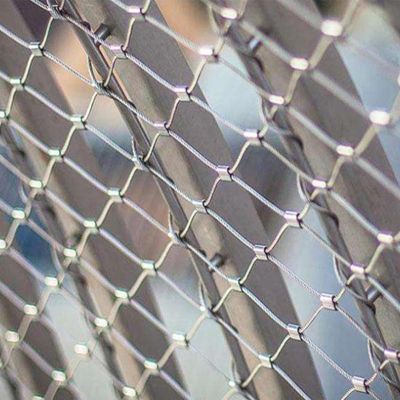 POCHY Flexible Stainless Steel Cable Mesh Balcony Cat Net Stair Protection Net, Anti-Fall and Wear-Resistant (Color: 10 cm Mesh, Size: 0.8 x 15 m/2.6 x 49.2 ft)