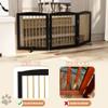 PUPETPO Freestanding Pet Gate for Dogs, Foldable Wooden Indoor Dog Barrier, 61 cm High view 4