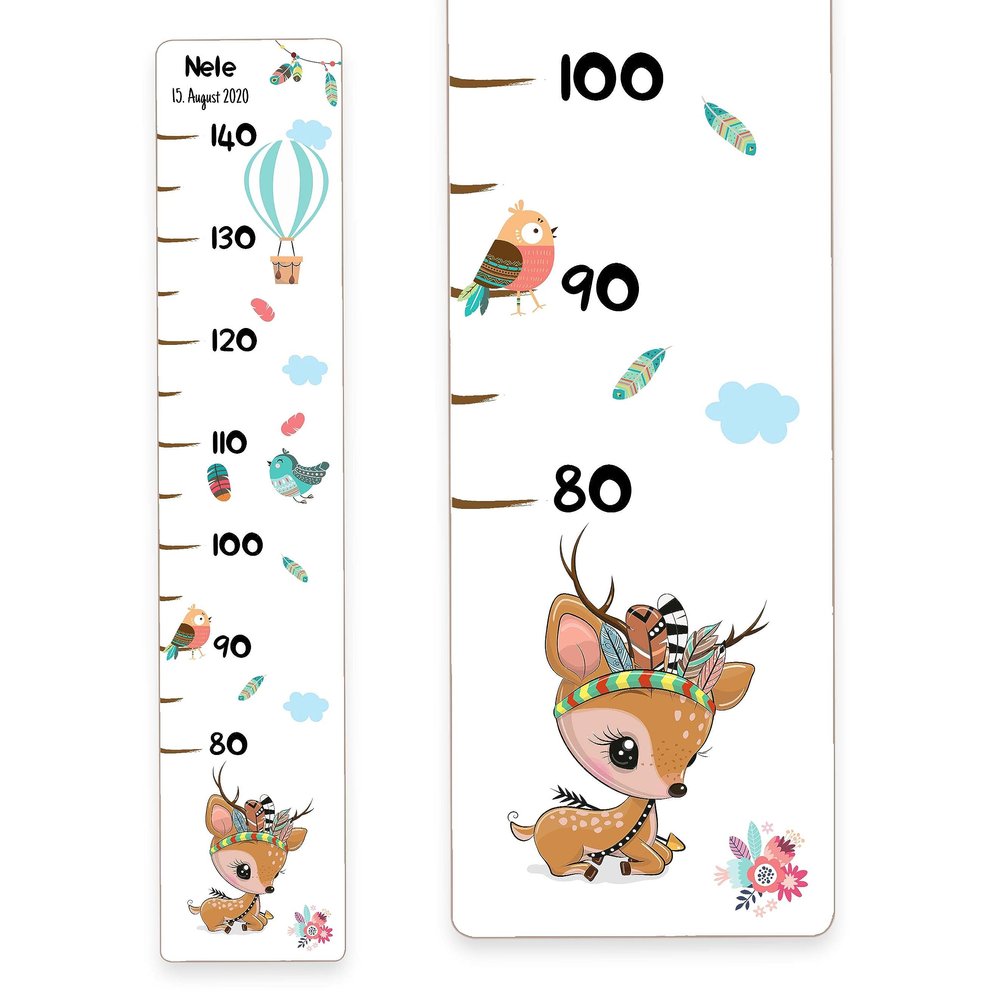 Holzura Personalized Wooden Height Chart for Children