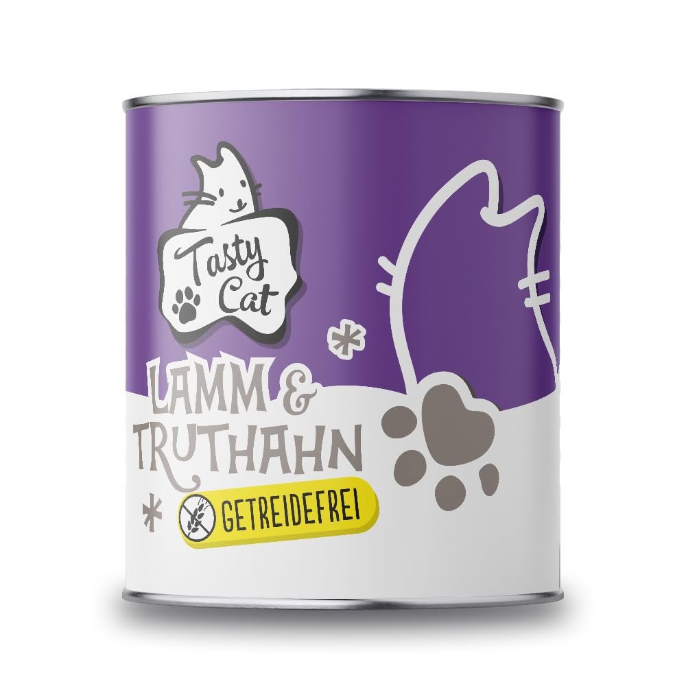 TastyCat Wet Cat Food Lamb & Turkey, 6 x 800 g | Grain-Free | High Meat Content