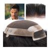 Men’s Hair System, 120% Density, Remy Human Hair, French Lace Front, Mono Top, PU Perimeter, 30 mm Wave view 1