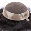 Men’s Hair System, 120% Density, Remy Human Hair, French Lace Front, Mono Top, PU Perimeter, 30 mm Wave view 4