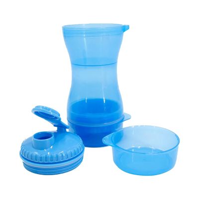 Portable Pet Water Bottle with Food Compartment for Dogs