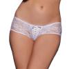 FRINZA Plus-Size Bikini High-Waisted Crotchless Lace Panties, Sheer Open-Crotch Underwear, M–6XL (Rose, 3XL) view 3