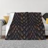 3D Brown Dragon Scale Fleece Throw Blanket, 80 x 60 in view 1