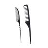 2-Piece Carbon Fiber Wave Comb Set with Two Tooth Types view 1