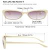 VEVESMUNDO Women's Cat-Eye Tinted Sun Reading Glasses with UV Protection, +1.0 to +4.0 (+3.5, 1 pc, Beige) view 2