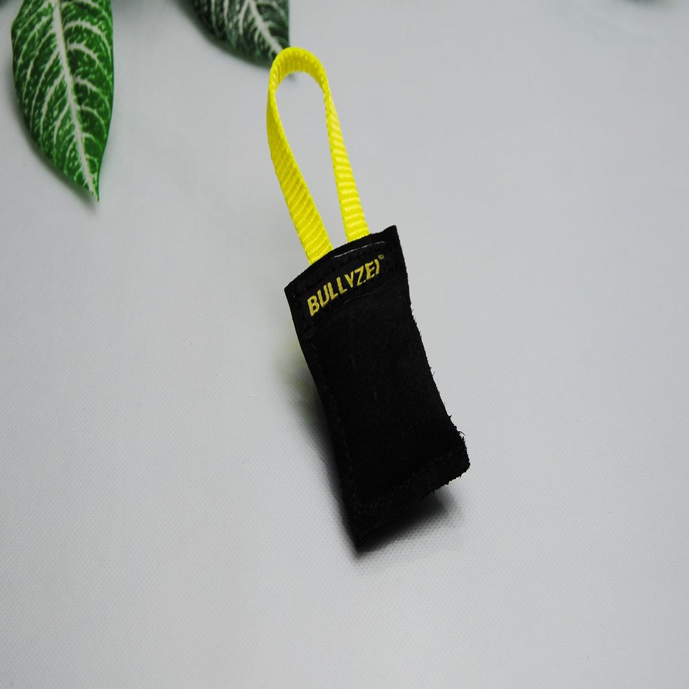 BULLYZEI Beiwurst Mini Leather with Squeaker, 1 Loop, 8 x 4 cm