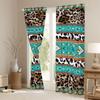 Leopard Print Brown and Black Window Curtains view 3
