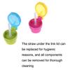 Knig Design 2-Pack Straw Lid Covers with Screw Closure for Baby Water Bottles, Green view 3