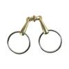AK Loose Ring Rhombus with Copper Roller Middle Link German Silver Horse Bit AKRS-2625, 4.75 in view 2