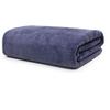 Solid-Color Thick Microfiber Bath Towel, Purple, 1 pc view 4