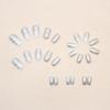 Clataly 24-Piece Square Silver Glitter Press-On Artificial Nails view 3