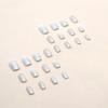 Clataly 24-Piece Square Silver Glitter Press-On Artificial Nails view 4