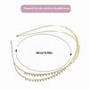 Rhinestone Headbands, Silver Bridal Headbands, 2-Piece Set (Gold) view 2