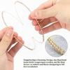 Rhinestone Headbands, Silver Bridal Headbands, 2-Piece Set (Gold) view 3