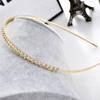 Rhinestone Headbands, Silver Bridal Headbands, 2-Piece Set (Gold) view 4