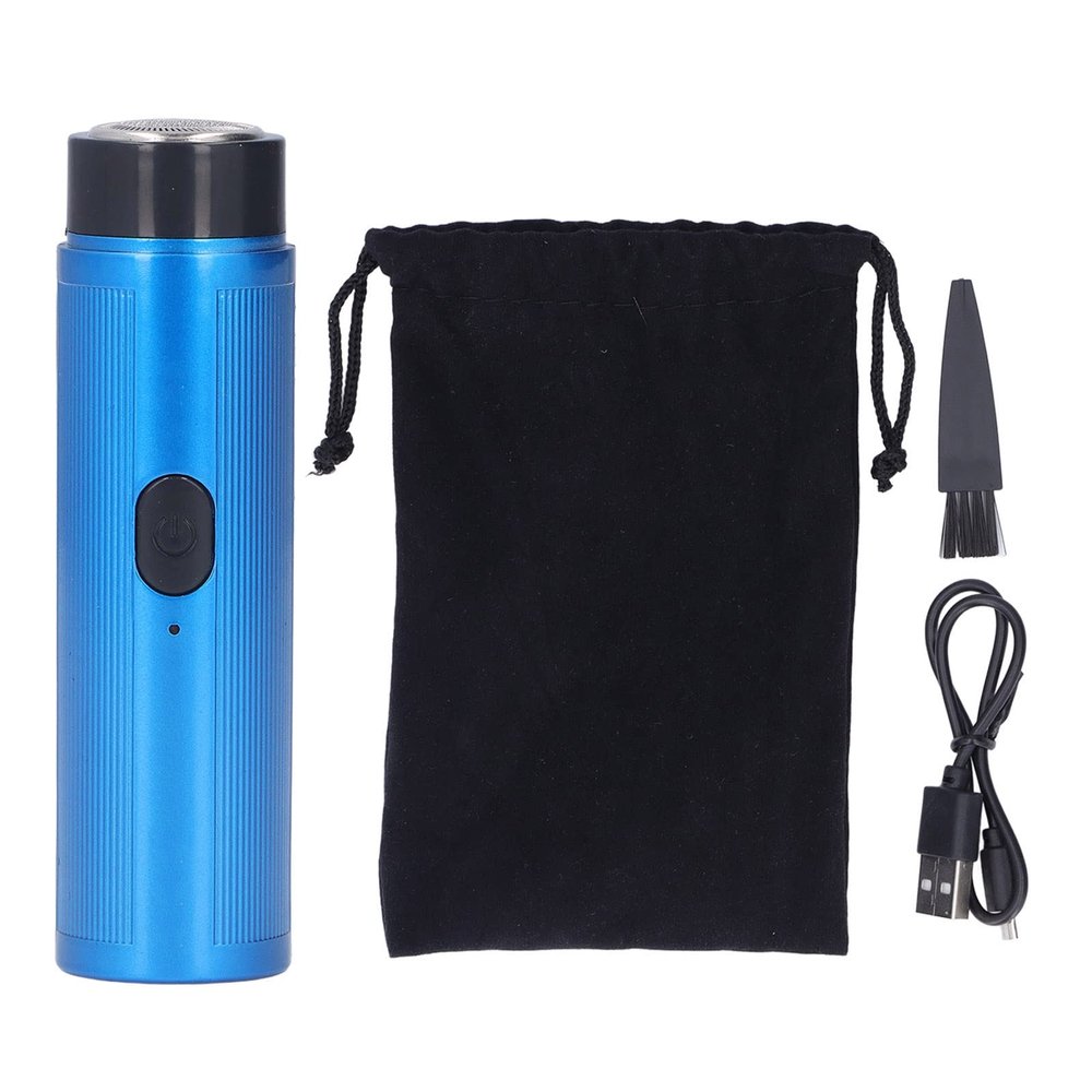 Compact Electric Shaver for Travel (Blue)