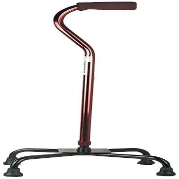 Fugnger Adjustable Quad Cane for Men and Women, Lightweight Durable Walking Cane