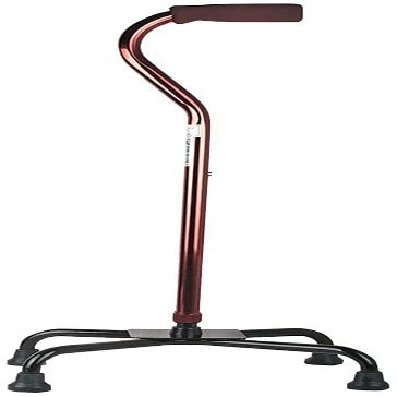Fugnger Adjustable Quad Cane for Men and Women, Lightweight Durable Walking Cane