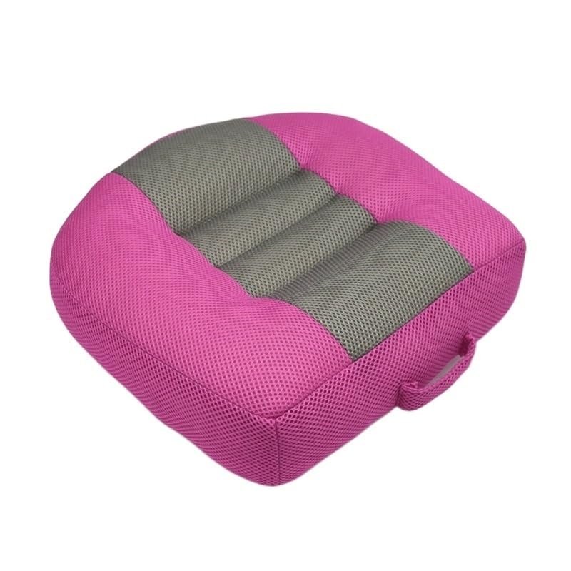 TEMKIN W Portable Car Booster Seat Cushion, Thickened Non-Slip Breathable Mesh Pad (Red)