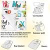 WowPrint Cartoon Animal Letter Fleece Throw Blanket, 127 x 152 cm view 3