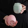 ELEGAM Large Cat-Shaped Ceramic Memorial Urn for Cat Ashes, Black view 2