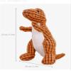 Andiker Plush Dog Toy with Squeaker - Dinosaur Shape (Brown) view 2