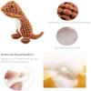 Andiker Plush Dog Toy with Squeaker - Dinosaur Shape (Brown) view 4
