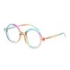 AOOLIA Retro Round Reading Glasses, Large Frame, Blue Light Blocking, Multicolor, +3.5 view 1