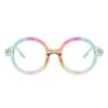 AOOLIA Retro Round Reading Glasses, Large Frame, Blue Light Blocking, Multicolor, +3.5 view 2