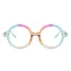 AOOLIA Retro Round Reading Glasses, Large Frame, Blue Light Blocking, Multicolor, +3.5 view 3
