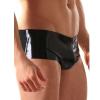 ERNZI Latex Briefs, Army Green, Handmade Fetish Underwear for Men, Black, S view 2