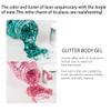 Body Glitter Gel, Chunky Sequins Glitter Liquid Gel, Purple view 3