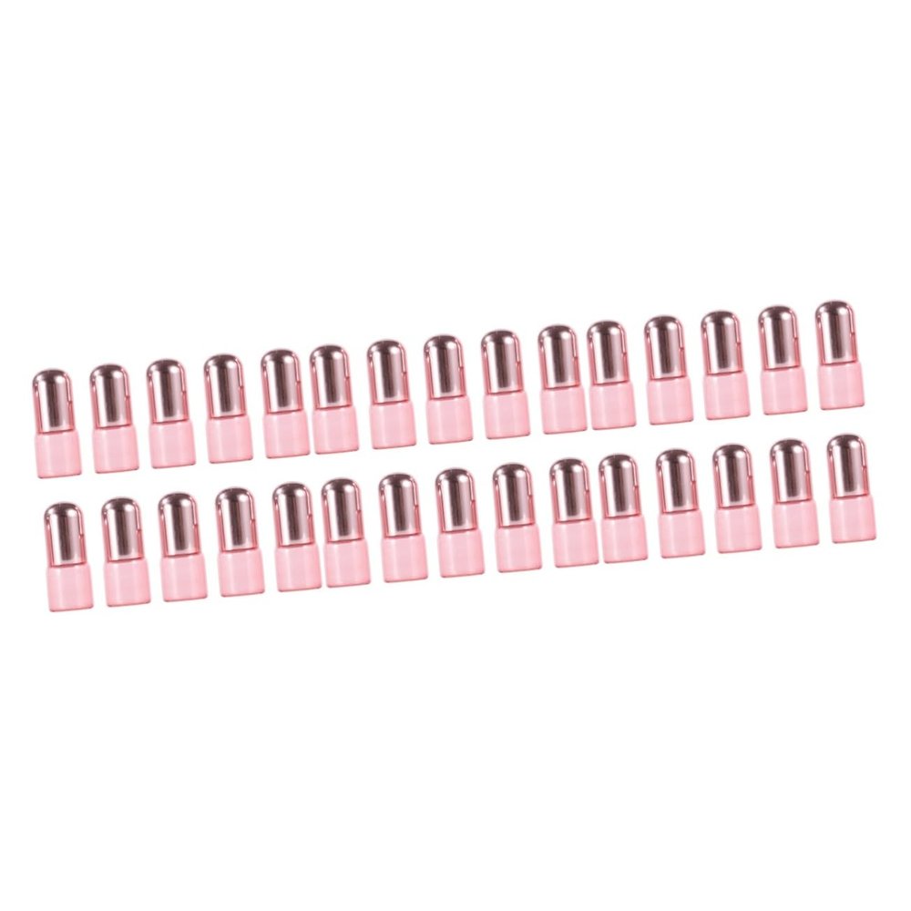 FOMIYES 30-Piece Refillable Roller Bottles for Essential Oils, Rose Gold Ball, Clear Head and Cap
