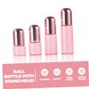 FOMIYES 30-Piece Refillable Roller Bottles for Essential Oils, Rose Gold Ball, Clear Head and Cap view 3