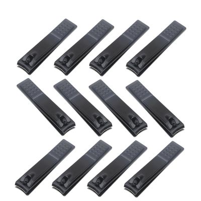 Black Carbon Steel Nail Clippers, 12-Piece Set
