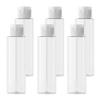 BPZXL 6-Pack 100 ml Transparent Plastic Refillable Lotion Bottles with Flip-Top Caps view 1