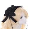 C-07-1 Black Maid Lolita Headband with Bow view 1